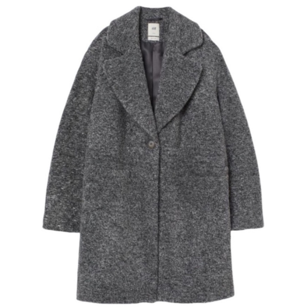 H&M L.O.G.G Grey Wool Coat